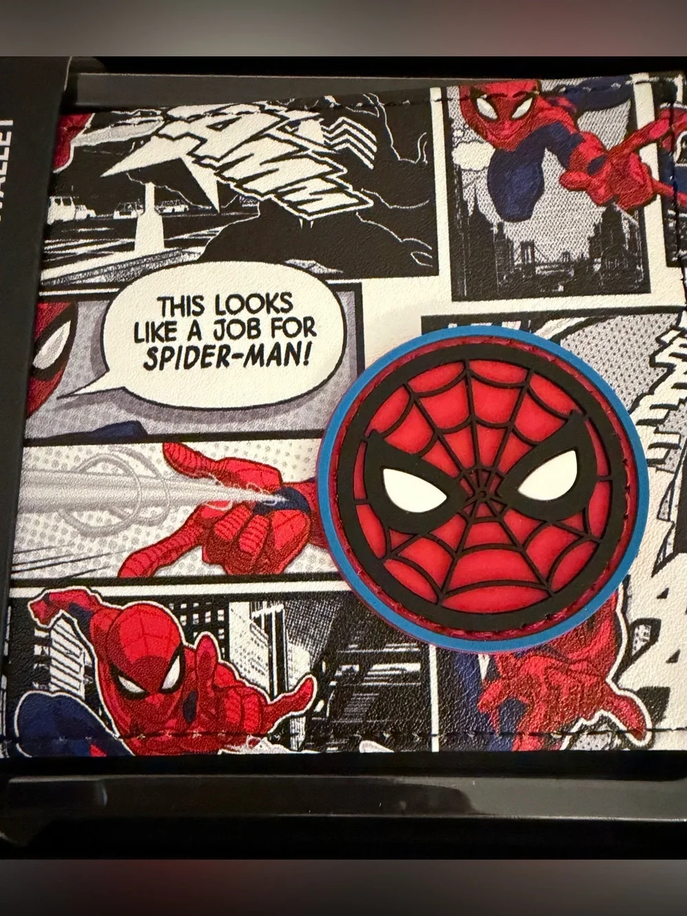 Marvel Spider-Man Comic Emblem Bifold Wallet - NWT